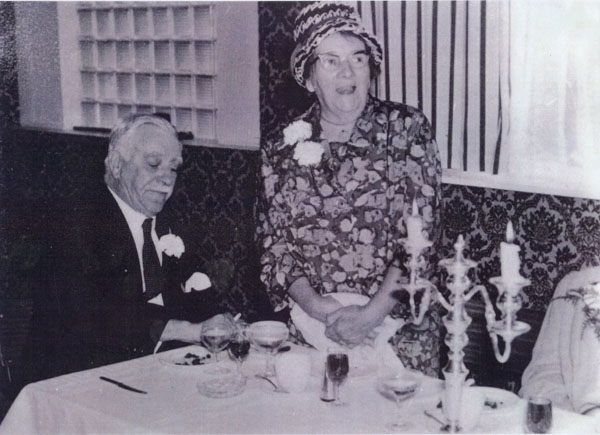 Copy of undated photograph of Stanley Thomas, farmer of Deerland Farm with his son Richie. The meat was delivered by horse and cart. The business was taken over by Richie. Stanley and Abigail had ten children